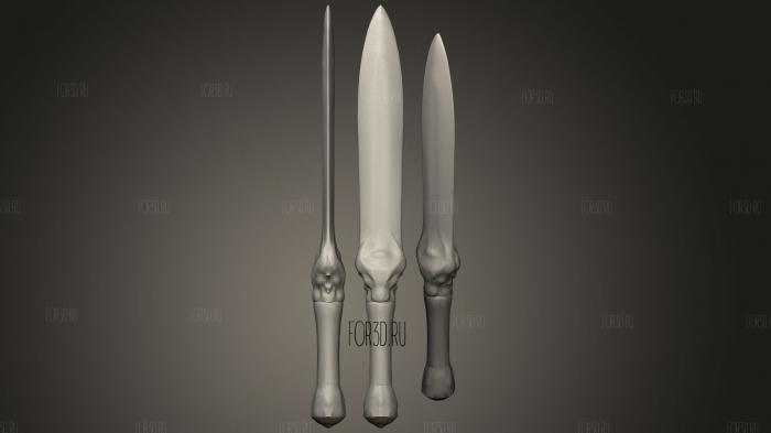 Dagger Low poly stl model for CNC